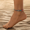 Cuffora Sea Turtle Anklet – Boho Rainbow Beads That Carry the Ocean With You